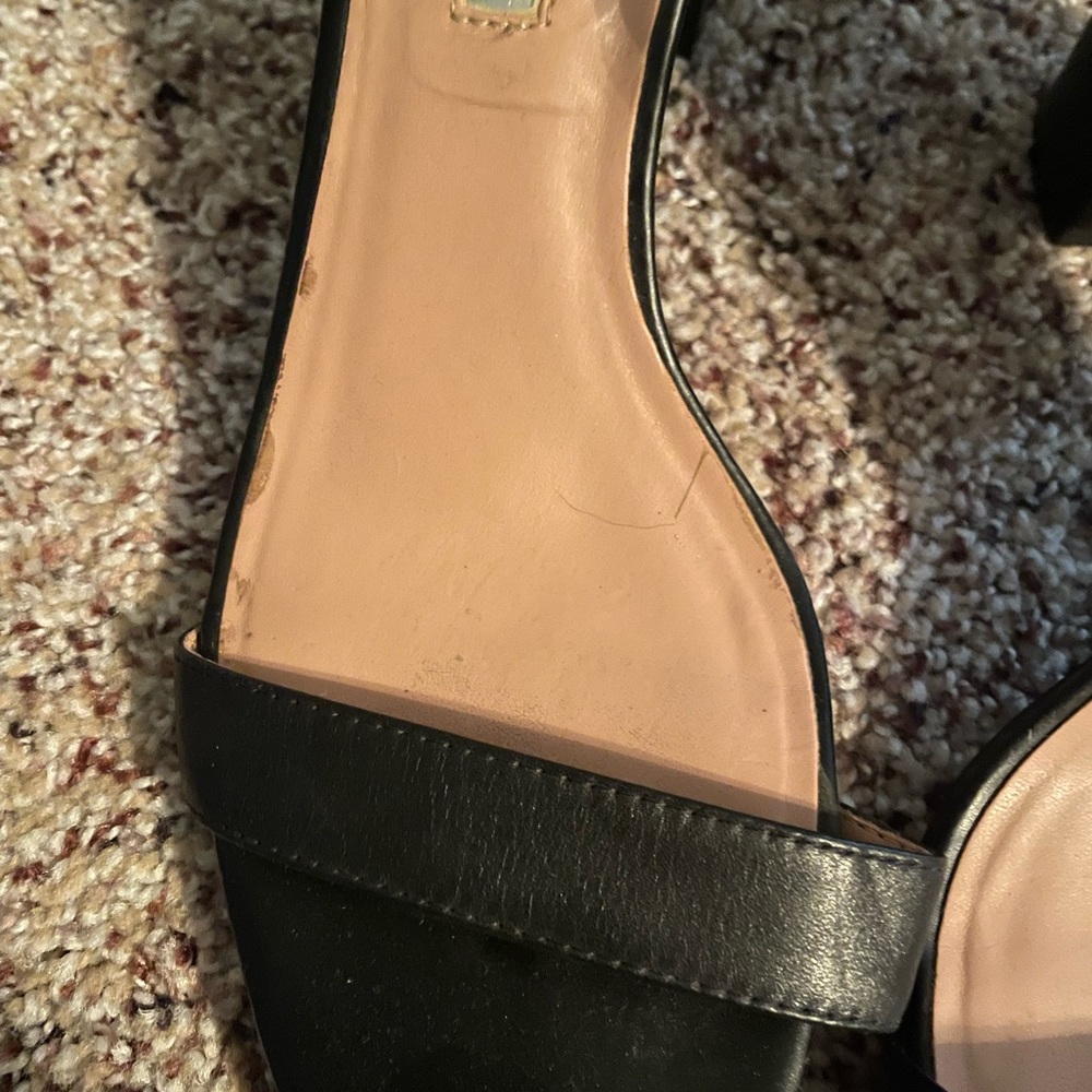 Audrey Brooke Black Ankle Strap Heels Classy Elegant - Picture 3 of 10